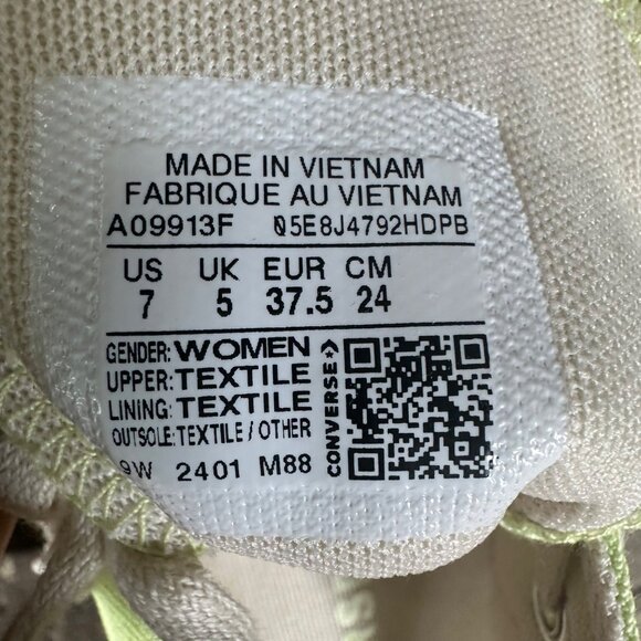 ⭐Converse Chuck Taylor All Star Lift Platform Sz 7 Women's Shoes Green A09913F⭐ - Picture 11 of 14